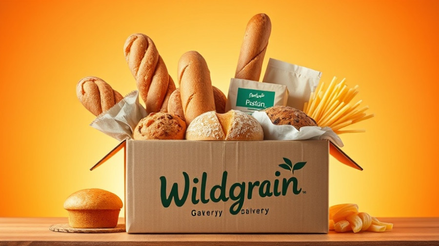 Wildgrain bread delivery box with fresh bakery items.