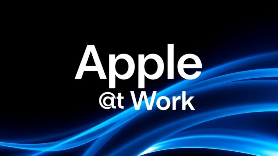 Sleek graphic of Apple mission critical in enterprise theme.