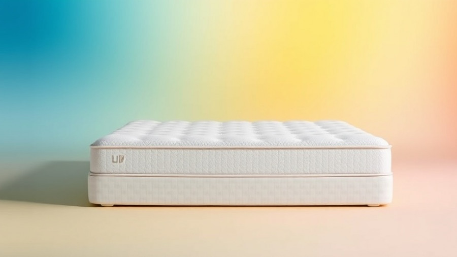 Thuma Hybrid Mattress on colorful gradient background