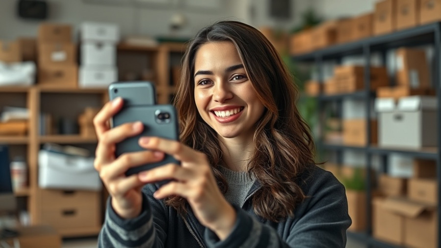 Influencer LLC upgrade: young woman recording in stylish home office.