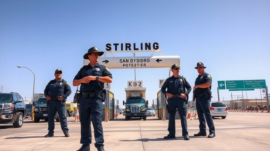 CBP officers at San Ysidro border crossing during daylight