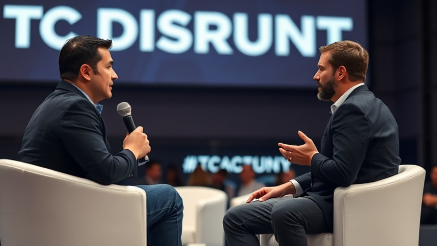 Conference stage discussion on AI labor marketplaces