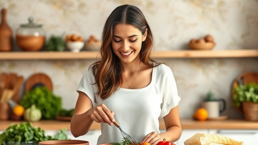 Smiling woman preparing healthy food to boost your immune system this fall.