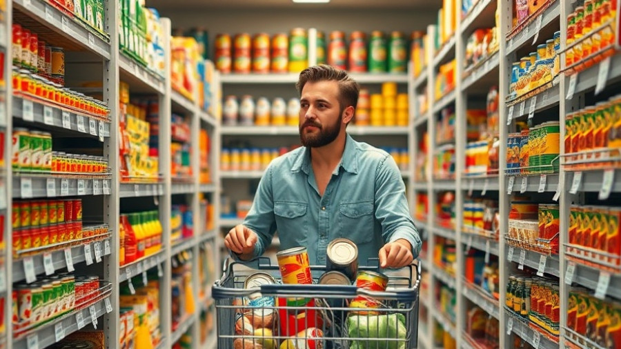 Person shopping in a food pantry, representing SNAP benefits contingency funds.