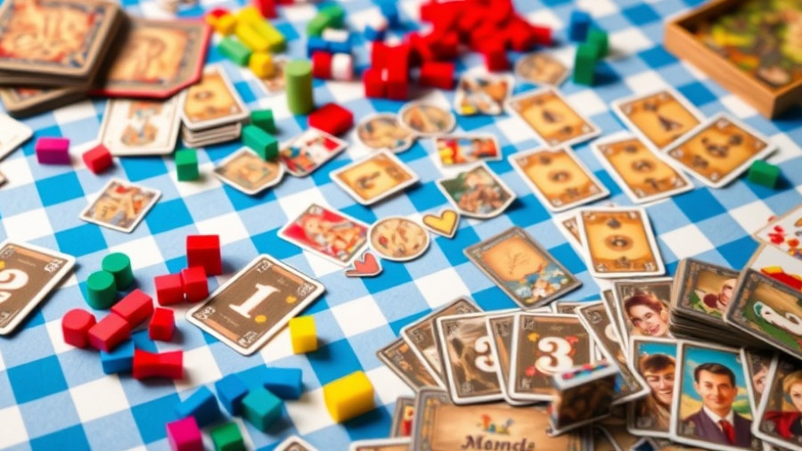 Best Family Board Games setup featuring Labyrinth and Catan on a checkered background.