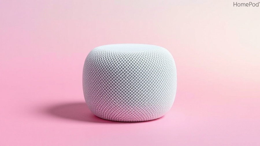 Apple TV HomePod mini launch: sleek design with vibrant display.