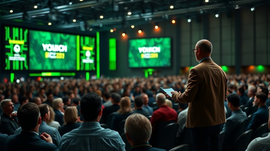 Speaker at tech conference discussing the future of transportation for families.