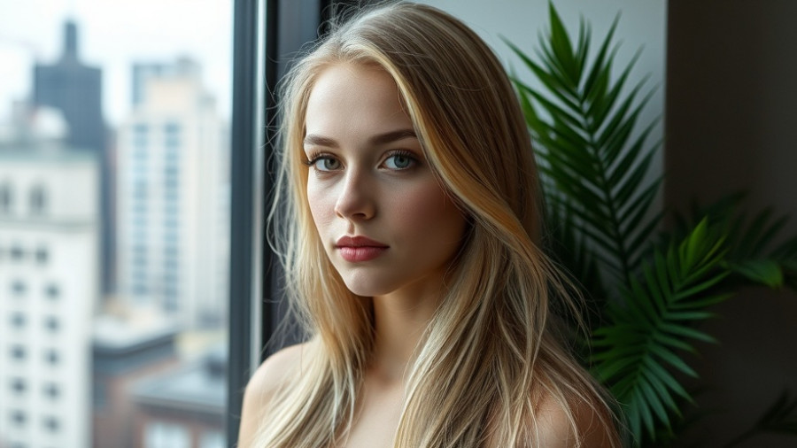 Serene woman with blonde hair near a window, Cyber Monday Sales Strategies.