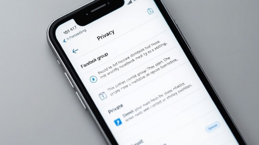 Detailed view of Facebook Groups privacy settings on smartphone.