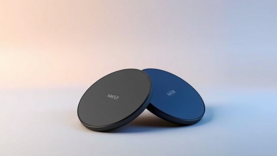 Sleek Anker Zolo wireless chargers on a gradient background.