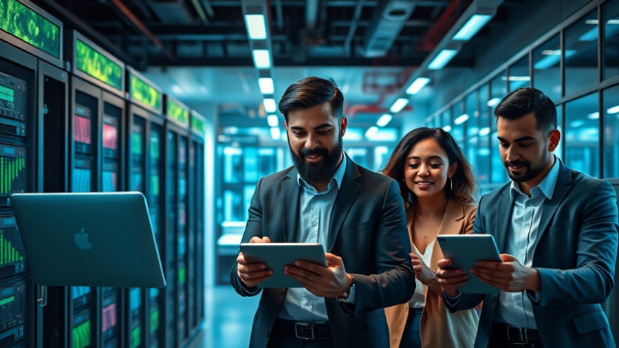 AI adoption among advertisers illustrated with diverse tech interactions.