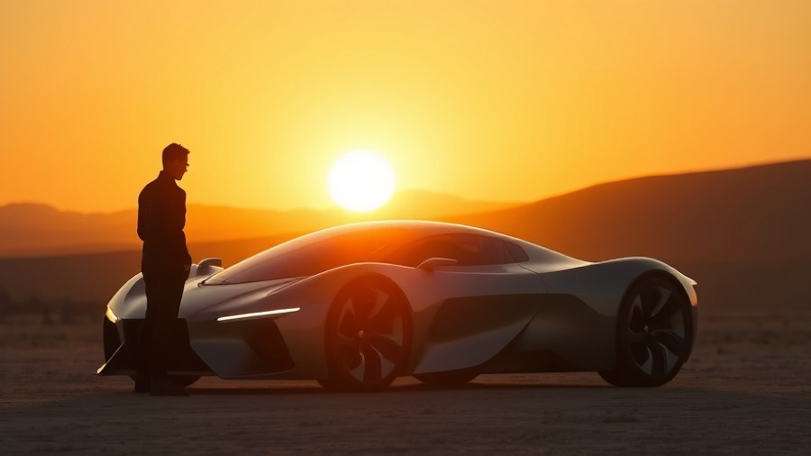 Rivian Mind Robotics spinoff vehicle at sunrise