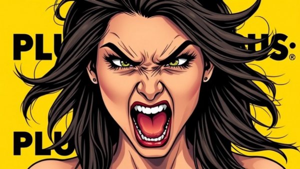 Apple TV Pluribus review illustration with dramatic expression.