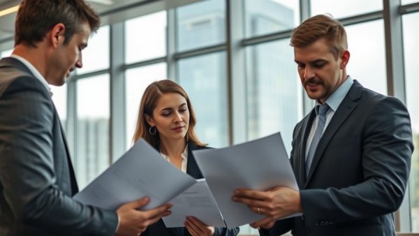 Team conducting pre-employment screening in modern office setting.