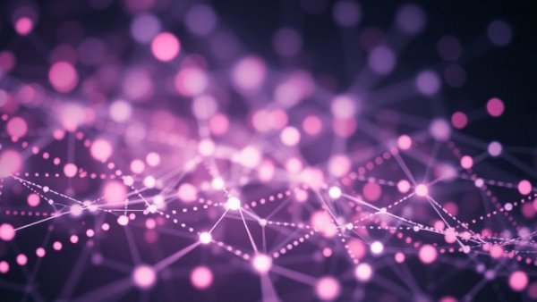 Abstract illustration of network connections for AI-powered ad targeting.