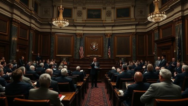 Senate votes to reopen government, officials in discussion in Senate chamber.