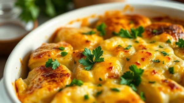 Delicious scalloped potatoes in a dish showcasing a classic potato recipe.