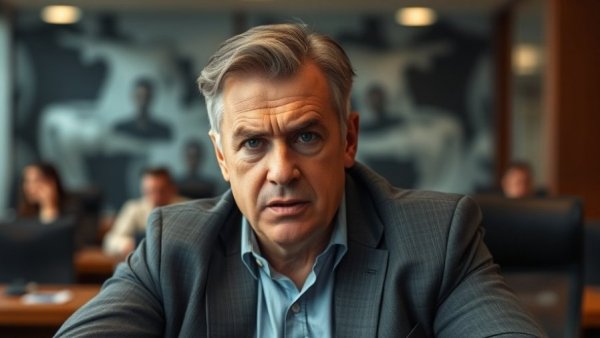 Government official discussing healthcare in a meeting.