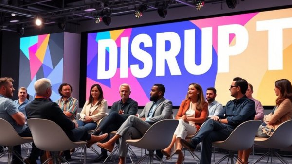 AI startup investments discussion at tech conference, panelists seated