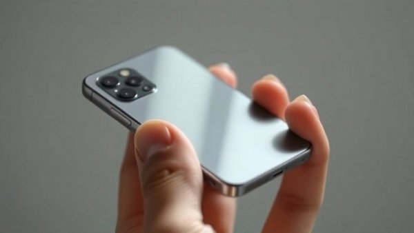 Sleek iPhone design showcasing its thin profile.