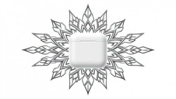 AirPods Pro floating arrangement on white background.