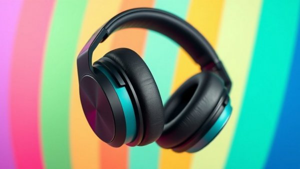 Best Kids Headphones 2025: Stylish floating headphones against a colorful background.