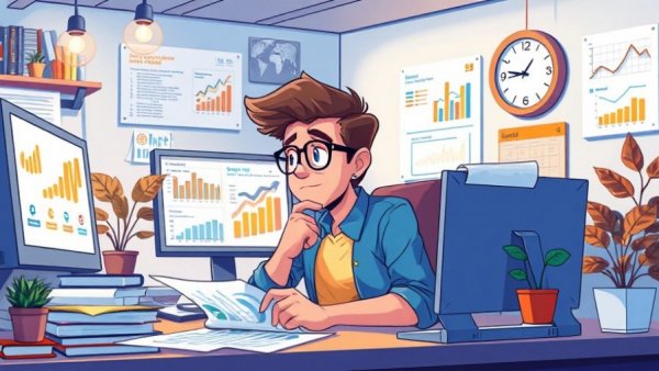 Person analyzing CSAT survey questions in a modern office.