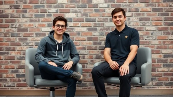 Two men in a modern office setting, representing innovative path to Silicon Valley industrial tech.