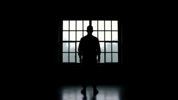 Silhouette of person by window expressing isolation, highlighting AI companionship mental health risks.