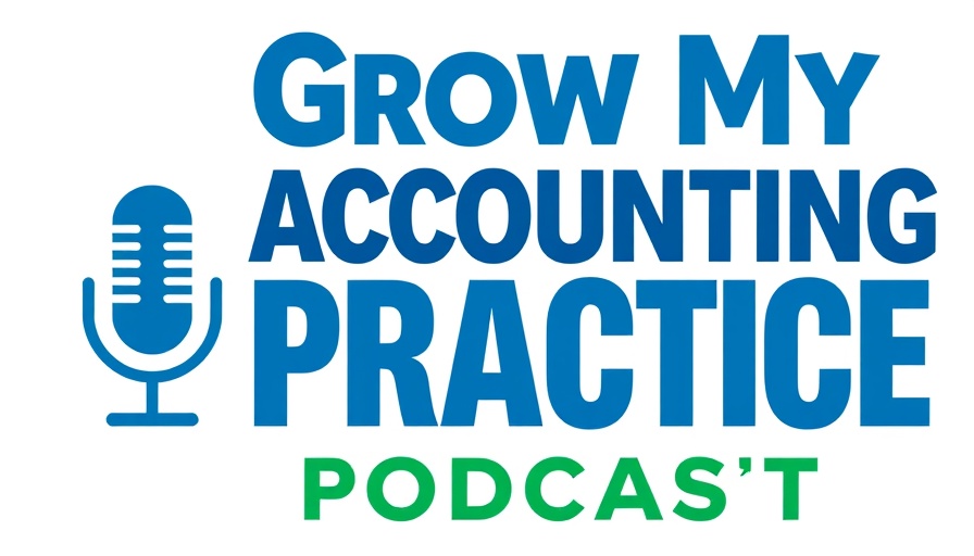 Podcast logo with microphone icon, blue and green text