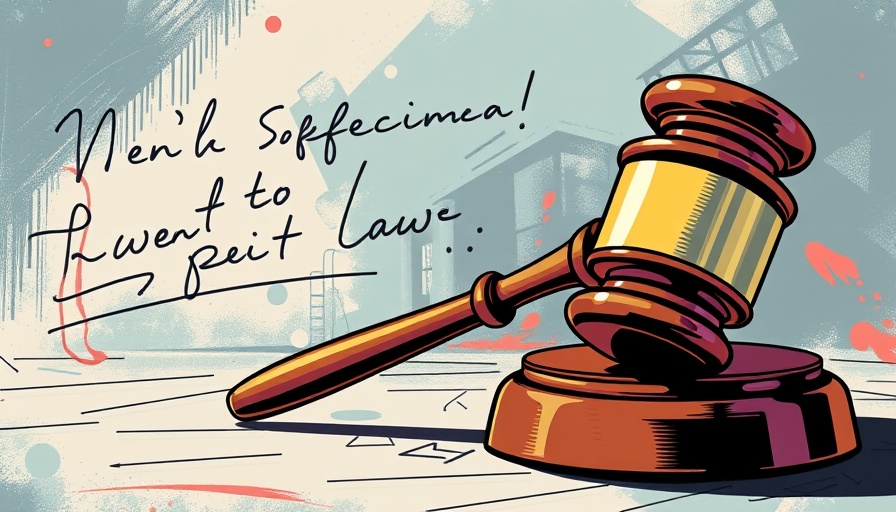 Artistic representation of AI Copyright Battles with a gavel.