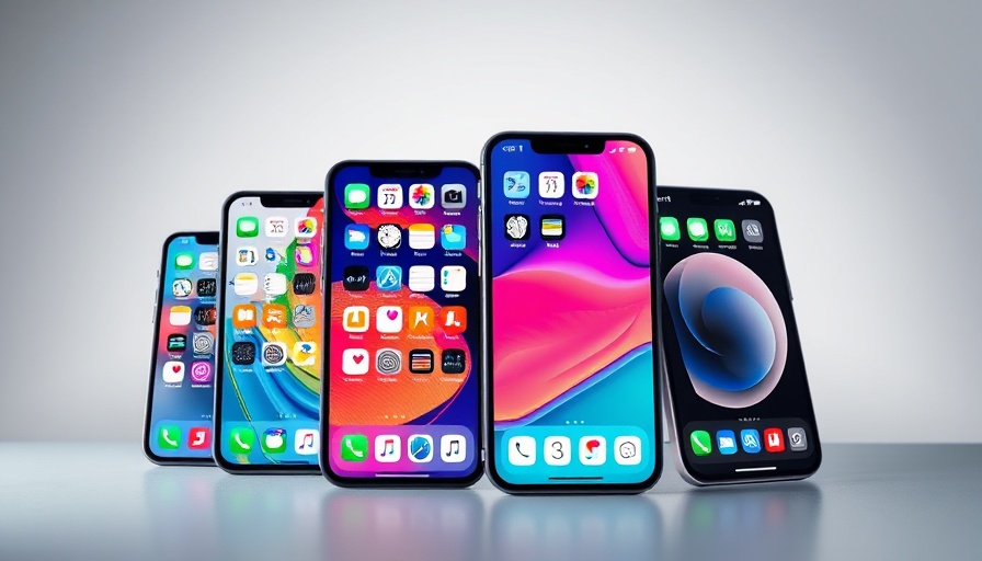 Two iPhones showcasing iOS 26 features in a minimalist setting.