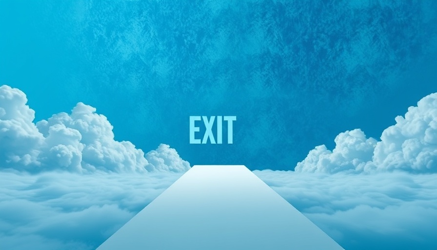 Victor Lazarte leaving Benchmark concept with an abstract exit sign.