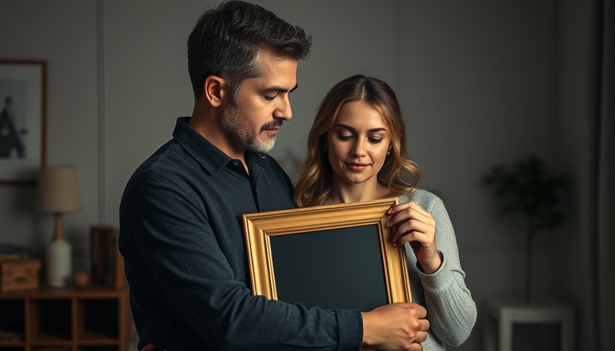 Grieving couple holding picture, illustrating grief impact on marriage.