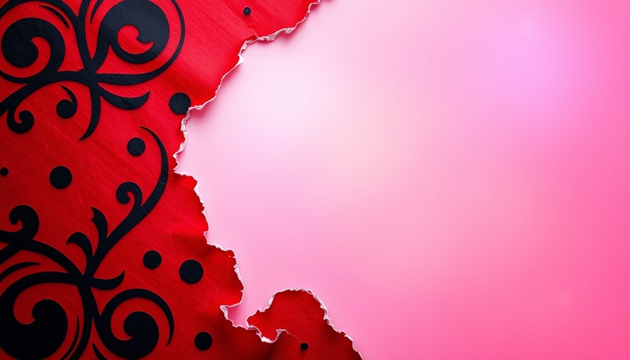 Abstract design with red and black theme representing Apple AI acquisitions