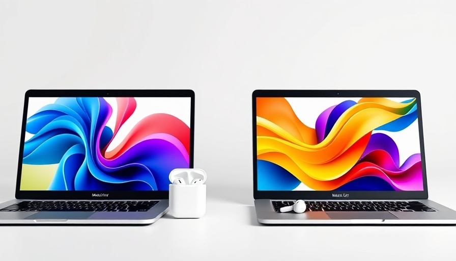 Deals on MacBook Air for students featuring colorful displays and AirPods.