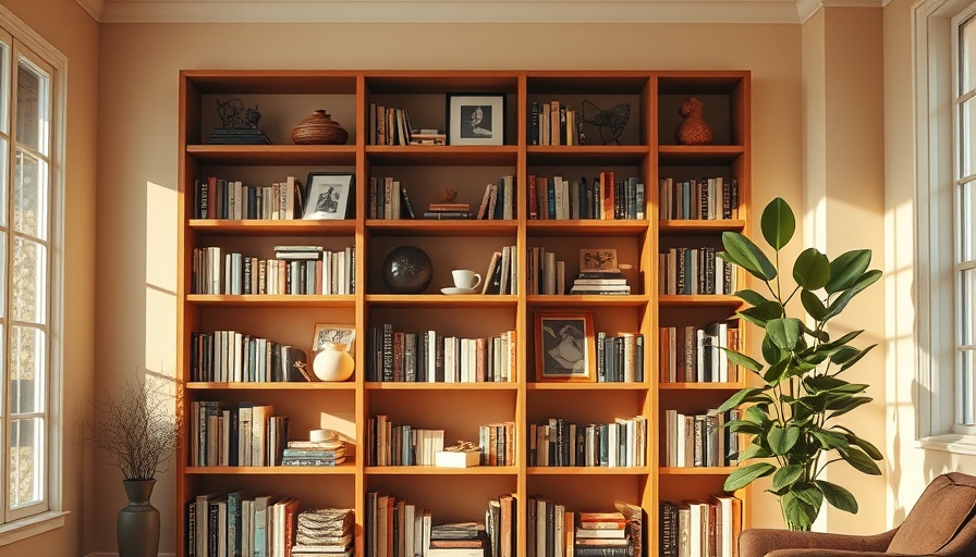 Cozy bookshelf with varied books and decor to rethink everything.