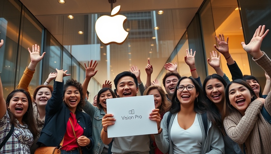 Group celebrates Vision Pro 2 upgrades at Apple store