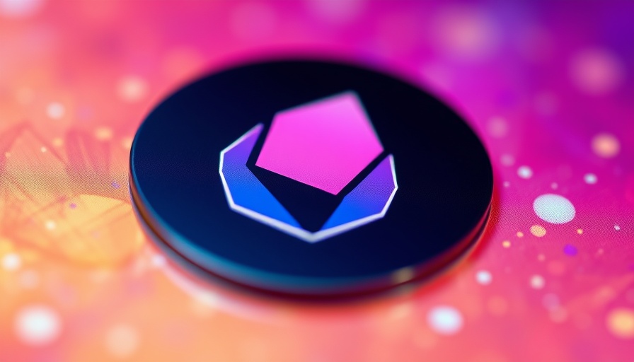 Grok app icon close-up on abstract digital background.