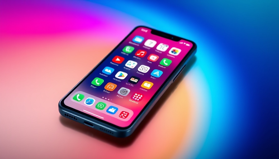 Sleek iPhone 17 display showcases vibrant colors.