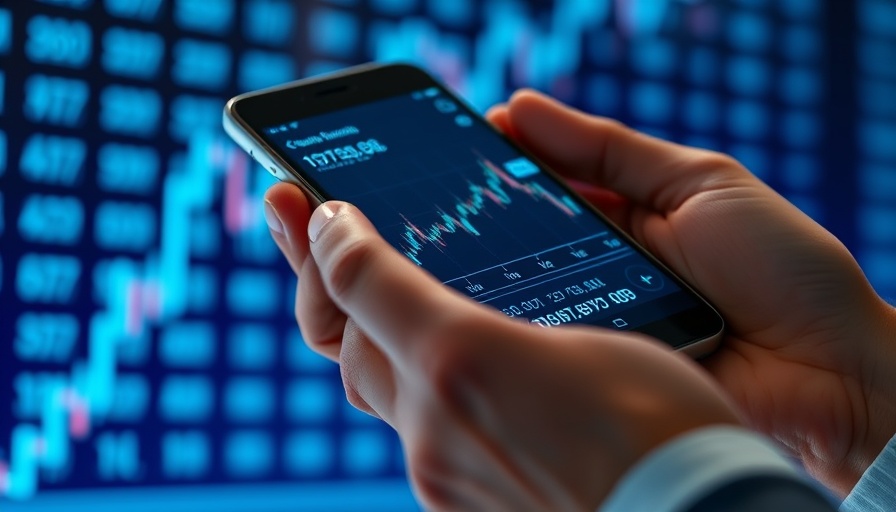 Apple stock data on smartphone reflecting strong iPhone demand