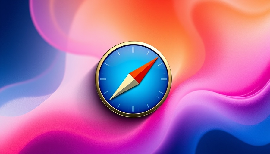 iOS 26 Safari features icon with a colorful abstract background.