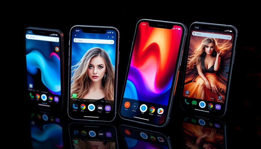 Dynamic interface of affordable photo editing app on devices.