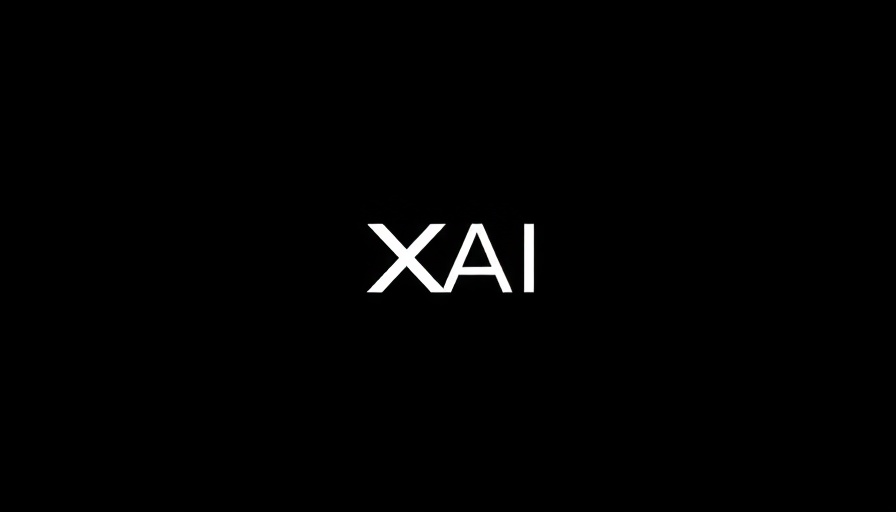 xAI logo featured prominently on a black background
