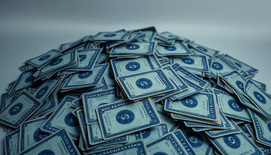 Overlapping Social Security cards indicating data breach vulnerability.