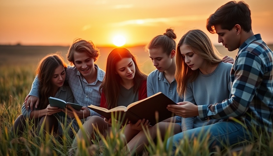 Gen Z enjoying offline activities in a field during sunset.