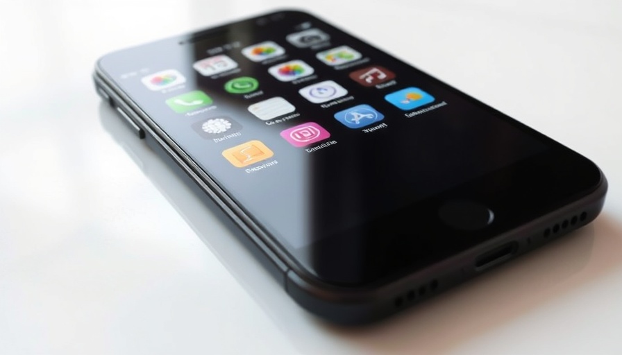 Sleek black smartphone showcasing app icons symbolizes iPhone 17's longevity.