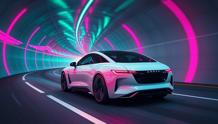 Tesla Full Self-Driving technology in illuminated tunnel scene.