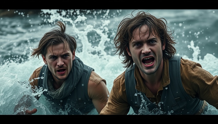 Does 28 years later need cillian murphy: Two people battling stormy water.