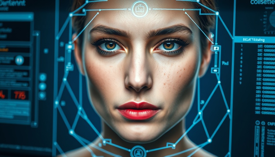 Facial recognition software detecting deepfake fraud.